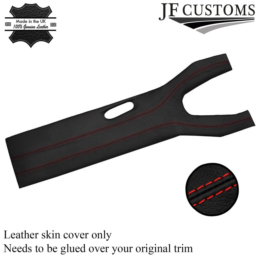 RED STITCHING CENTRE CONSOLE PAD LEATHER COVER FITS JAGUAR E TYPE CUSTOM NEW