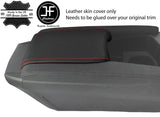 RED STITCH TOP GRAIN LEATHER ARMREST LID COVER FOR HONDA CIVIC MK10 2017-2019