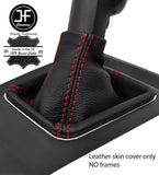 RED STITCH TOP GRAIN LEATHER GEAR GAITER FOR VAUXHALL OPEL ZAFIRA B MK2 05-12