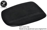 BLACK STITCH SUEDE ARMREST COVER FITS NISSAN PULSAR 2014-2019 CUSTOM NEW