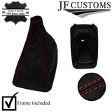 RED STITCH LEATHER GEAR COVER + FRAME FOR NISSAN MICRA K11 93-03 CUSTOM NEW