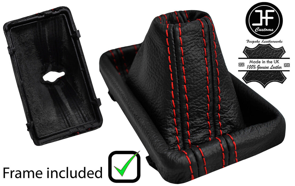 RED STITCH LEATHER AUTOMATIC GEAR+PLASTIC FRAME FOR AUDI A6 C6 2004-2011