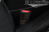 YELLOW STITCH BLUE TARTAN 2X SEAT BELT TALL COVERS FITS VW CADDY MK3 2K 05-15