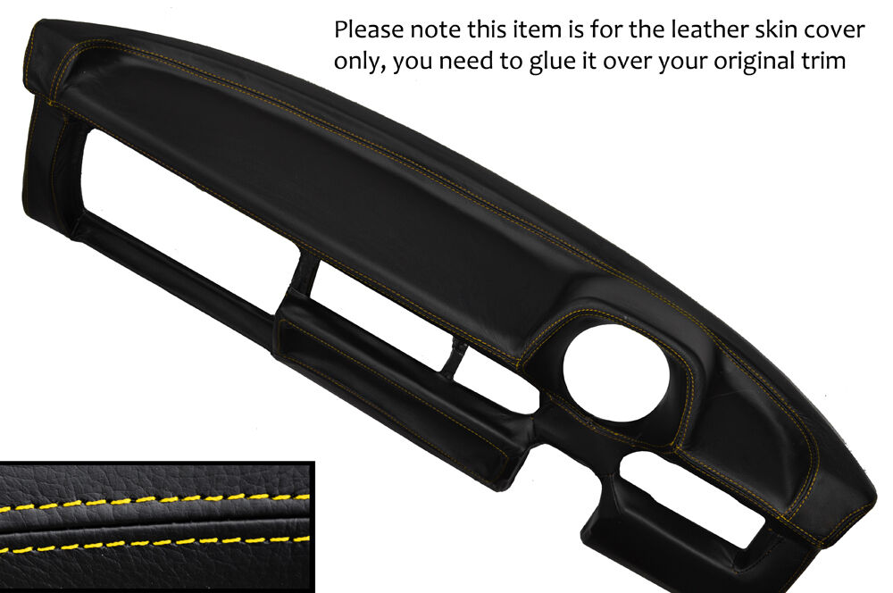 YELLOW STITCH DASH DASHBOARD LEATHER COVER FITS VOLKSWAGEN BEETLE CLASSIC 1303