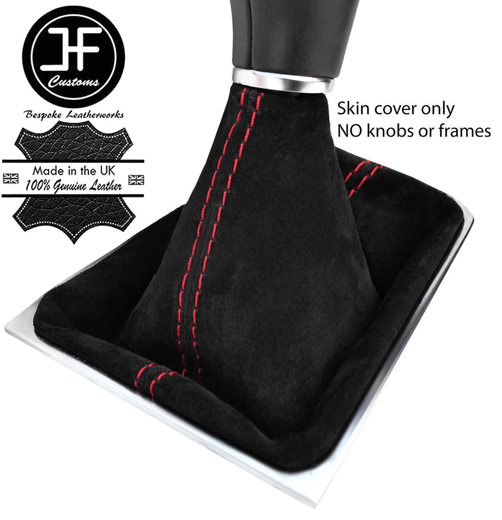 RED STITCHING REAL SUEDE MANUAL GEAR GAITER FOR VW PASSAT B8 2015-2018