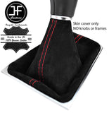 RED STITCHING REAL SUEDE MANUAL GEAR GAITER FOR VW PASSAT B8 2015-2018