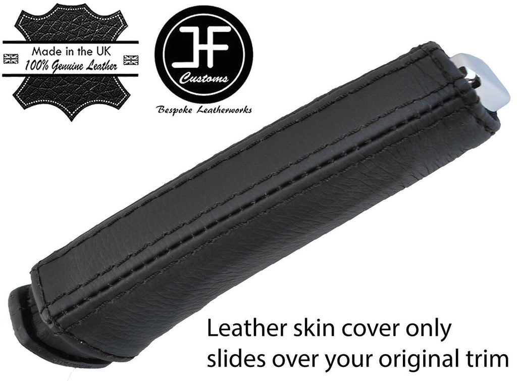 BLACK STITCH TOP GRAIN LEATHER HANDBRAKE HANDEL COVER FITS SEAT LEON MK3 12-17