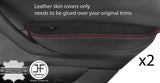 RED STITCH 2X REAR DOOR ARMREST LEATHER COVERS FITS BMW X3 F25 2011-2018