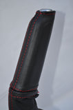red stitch FITS FORD FOCUS MK3 MK4 2005-2011 LEATHER HANDBRAKE HANDLE COVER ONLY