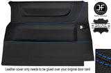 BLUE STITCH SIDE SLIDING DOOR CARD LEATHER COVER FITS VW T4 TRANSPORTER 90-03