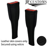 BLACK STITCH LEATHER COVERS FOR DEFENDER 90 83-06 INTERIOR RECOVERY STARTER KIT