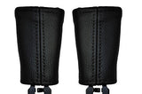 BLACK STITCH FITS NISSAN NAVARA D22 2X FRONT SEAT BELT STALK  COVERS CUSTOM NEW