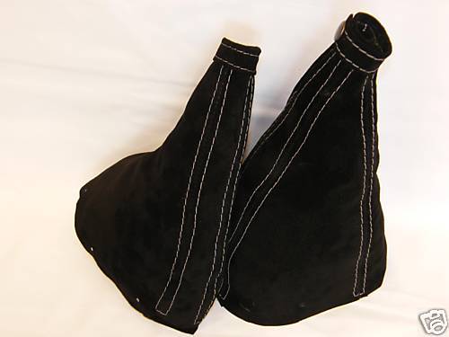 FITS FIAT COUPE GEAR & HANDBRAKE REAL SUEDE GAITERS 95-01 CUSTOM NEW MADE IN UK
