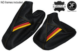 GERMAN STRIPES YELLOW STITCH GEAR & HANDBRAKE GAITER FITS BMW 3 SERIES E36 E46