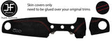 RED STITCH 2 PIECE DASH KIT SUEDE COVER FOR FIAT 500 & ABARTH 07-16 STYLE 2