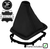 BLACK STITCH LEATHER MANUAL GEAR GAITER + FRAME FOR RENAULT TALISMAN 15-20