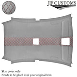 DSG2 RED STITCH L GREY SUEDE HEADLINER COVER FOR BMW E81 04-13 HATCHBACK 3DR
