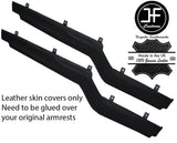 BLACK STITCHING 2X Z ARMREST LEATHER SKIN COVER FITS VW TYPE 3 T3 1500 1600