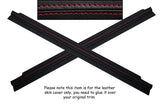 RED STITCH 2X FRONT DOOR SILL LEATHER COVERS FITS LAND ROVER DISCOVERY 96-04