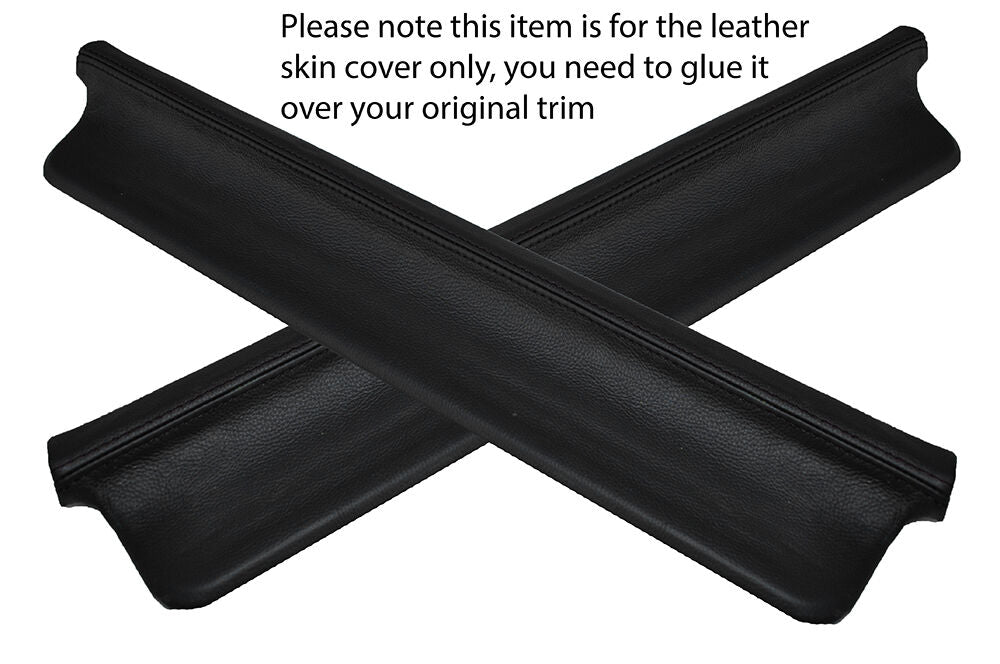 BLACK STITCH 2X FRONT DOOR SILL TRIM SKIN COVERS FITS ROVER 45 MG ZS 1999-2005