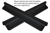 BLACK STITCH 2X FRONT DOOR SILL TRIM SKIN COVERS FITS ROVER 45 MG ZS 1999-2005