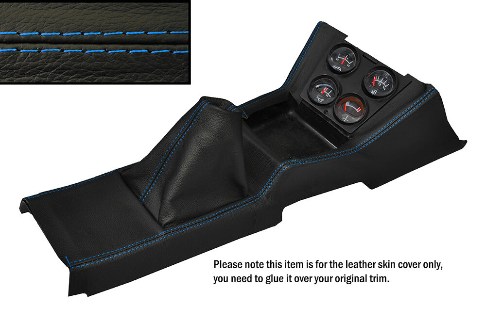 BLUE STITCH CENTRE CONSOLE&GEAR GAITER SKIN COVERS FITS FORD CORTINA MK3 EARLY