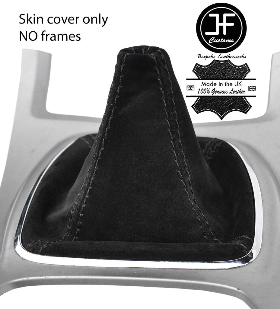 BLACK STITCH REAL SUEDE MANUAL GEAR GAITER FITS FORD GALAXY MK3 2006-2014