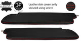 RED STITCH 2X SUN VISORS REAL LEATHER COVERS FOR SUNBEAM ALPINE MK4 IV MK5 V