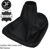 BLACK STITCHING REAL LEATHER GEAR GAITER COVER FITS SEAT LEON MK2 2005-2012