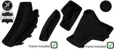 BLACK STITCH SUEDE AUTOMATIC GAITER SET+PLASTIC FRAME FOR BMW X3 E83 2003-2010