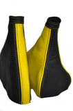 FITS FIAT MAREA  BRAVO BRAVA GEAR HANDBRAKE BLACK & YELLOW CUSTOM NEW MADE IN UK