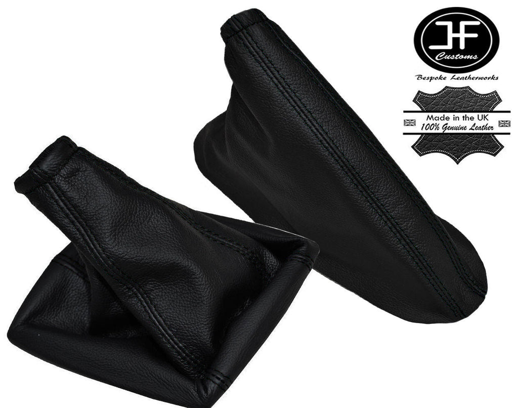 BLACK STITCH FOR VAUXHALL OPEL CORSA B TIGRA A 100% LEATHER GEAR HANDBRAKE SET