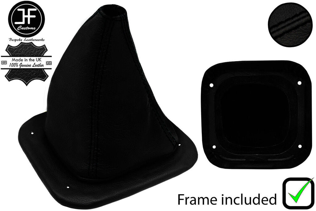 BLACK STITCH REAL LEATHER MANUAL GEAR+PLASTIC FRAME FOR TOYOTA HILUX 4X2 89-95