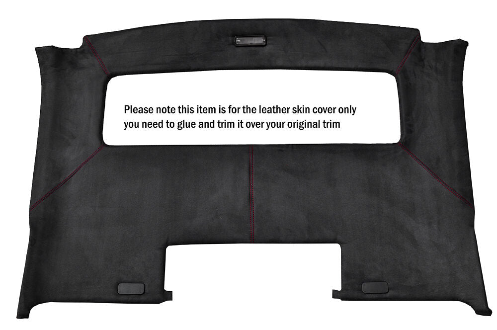 RED STITCH ROOF PANEL HEADLINING LUXE SUEDE SKIN COVER FITS PORSCHE 928 S2 S4