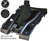 GREEN STITCH CARBON FIBER VINYL GEAR GAITER FITS HONDA CIVIC MK10 2017-2019