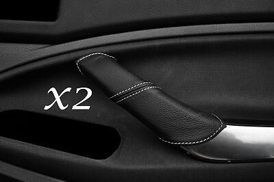 WHITE STITCHING FITS FORD KUGA 2008-2012 2X FRONT LEATHER DOOR HANDLE COVERS
