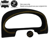 YELLOW STITCH SPEEDO GAUGE HOOD SUEDE COVER FOR MAZDA MX5 MK2 NB MIATA 98-05 JF1