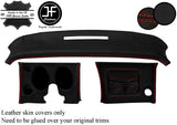 RED STITCH DASH DASHBOARD KIT REAL LEATHER COVERS FITS CORVETTE C3 1970-1976