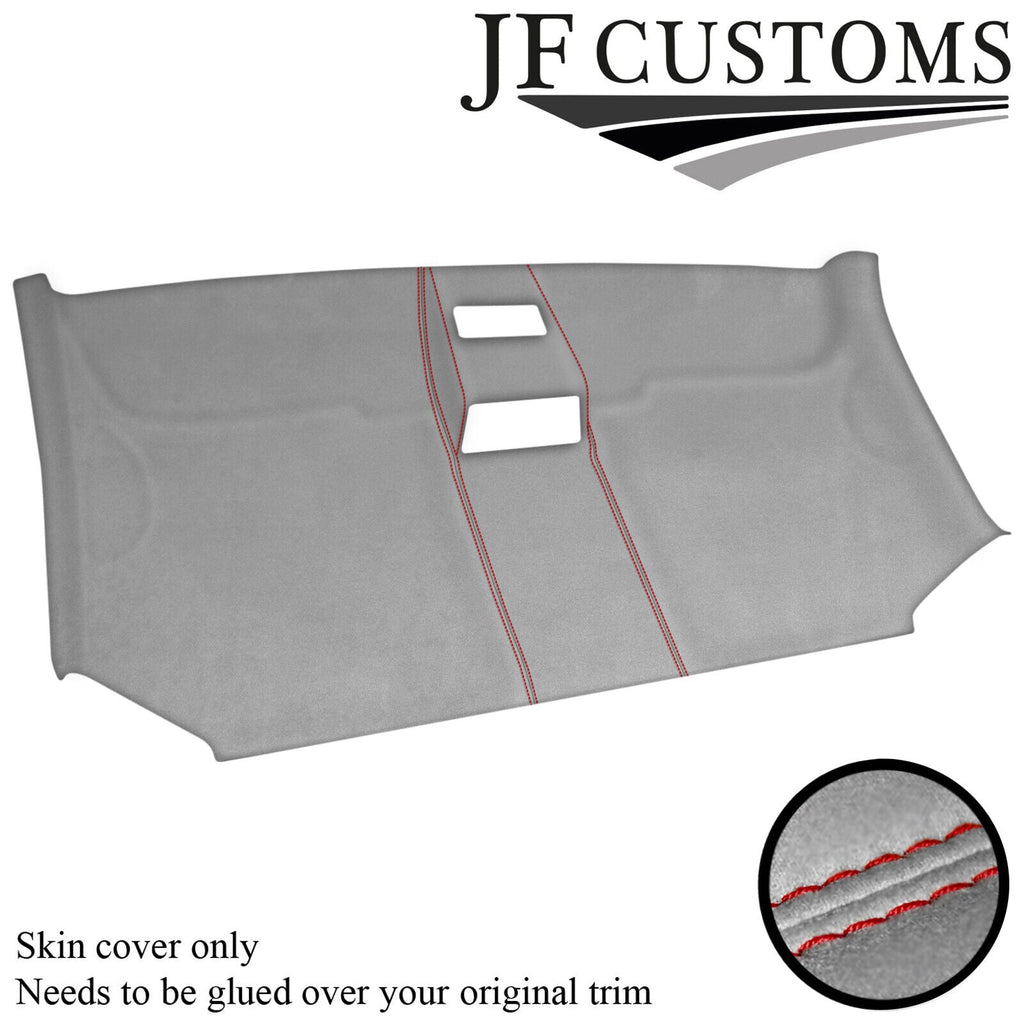 RED STITCH L GREY SUEDE FRONT ROOF HEADLINER COVER FITS VW T5 MULTIVAN