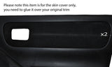 BLACK STITCHING 2X DOOR CARD TRIM SUEDE SKIN COVERS FITS TOYOTA MR2 MK3 00-07