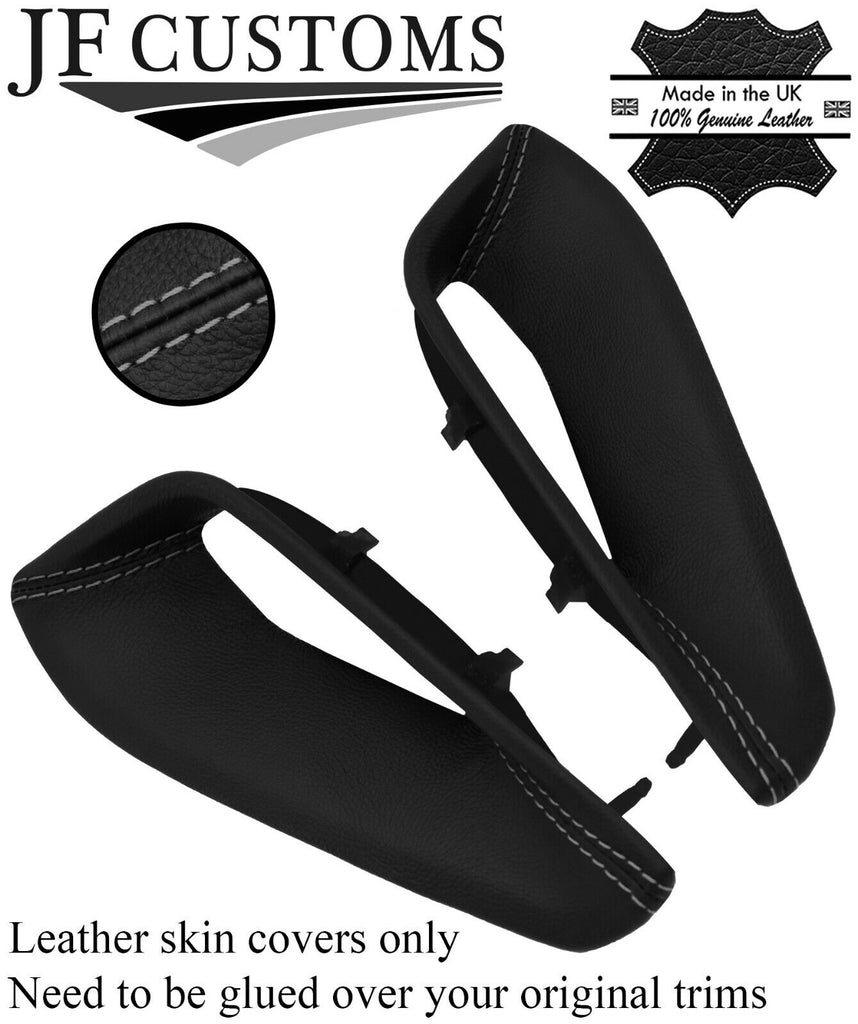 GREY STITCH 2X LEATHER CENTER CONSOLE TRIMS FOR VW GOLF MK5 MK6 2004-2013