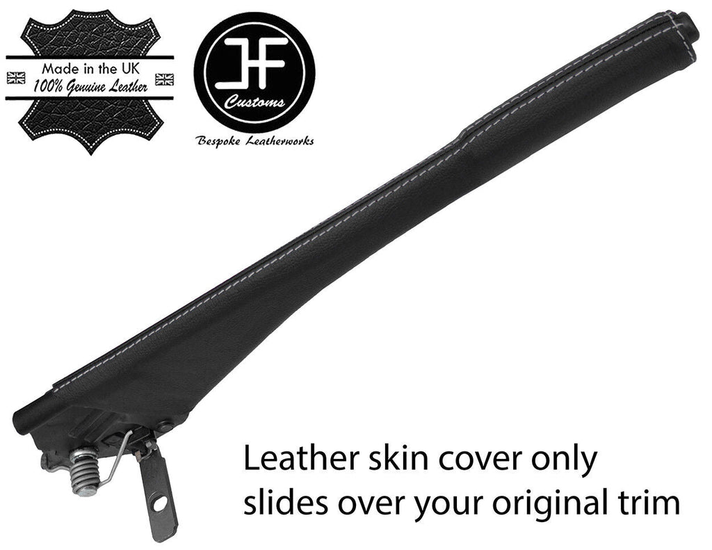 GREY STITCH REAL LEATHER HANDBRAKE GAITER COVER FITS SMART FORTWO 451 07-14