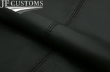 BLACK STITCH 2X FRONT SEAT ARMREST LEATHER COVERS FITS INFINITI QX56 04-10