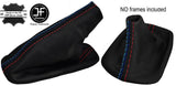 RED & TRI STITCH LEATHER FOR BMW E90 E91 E92 E93 AUTOMATIC GEAR HANDBRAKE SET
