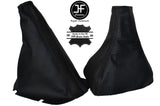 BLACK & BLACK LEATHER GEAR & HANDBRAKE GAITERS FITS OPEL VAUXHALL CORSA C COMBO
