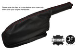 RED STITCH LEATHER HANDBRAKE COVER OVER RUBBER FITS FORD GRANADA MK3 CUSTOM NEW