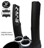 BLACK & BLACK LEATHER 2X DOWN TUBES COVERS FITS BMW MINI COOPER S R50 R53 01-06
