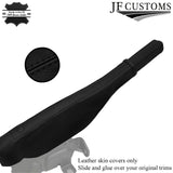 BLACK STITCH LEATHER HANDBRAKE + HANDLE COVERS FOR VAUXHALL VIVARO 2019-2022