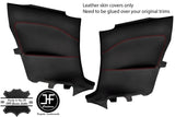 RED STITCH 2X REAR FULL DOOR CARD TRIM LEATHER COVERS FOR ALFA ROMEO GTV 916