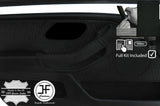 BLACK CROSS STITCH 2X FRONT DOOR HANDLE LEATHER COVERS KIT FITS BMW 5 E39 95-03